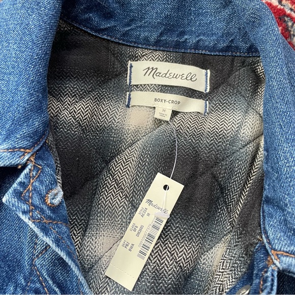 SOLD Madewell The Boxy-Crop Jean Jacket: Quilted Lining Edition NWT - Picture 4 of 9